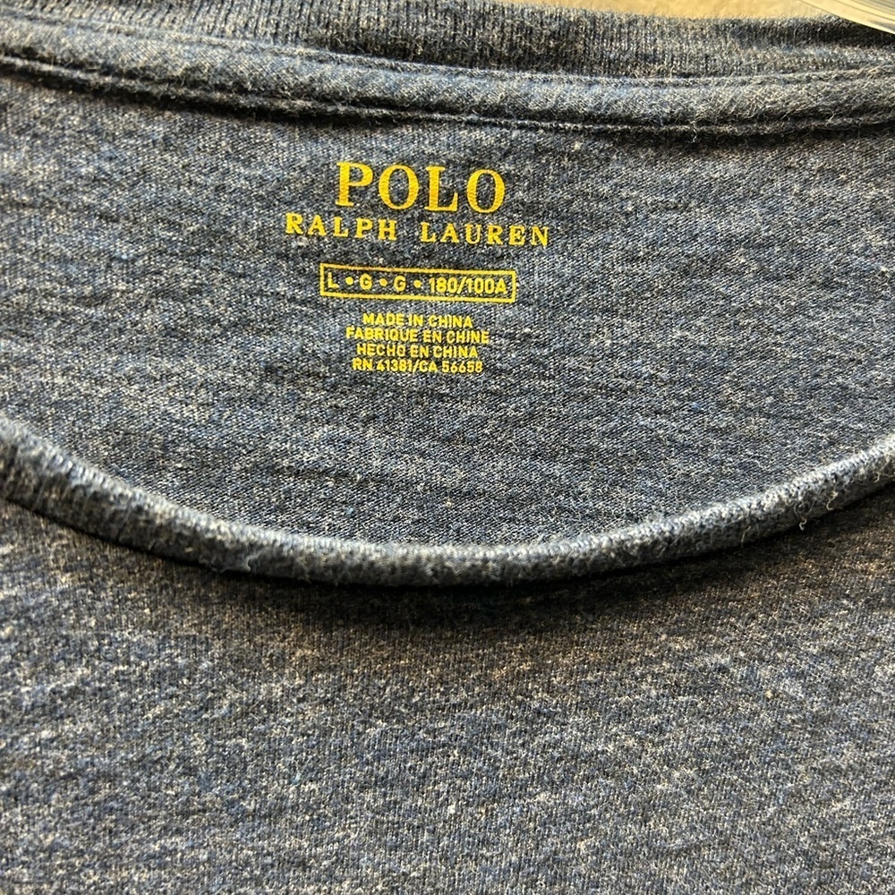 Polo by Ralph Lauren Heathered Blue Top - Picture 3 of 3